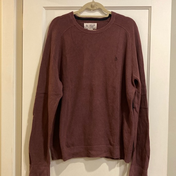 Original Penguin Other - penguin xl men crewneck sweater 100% cotton mauve purple color great condition